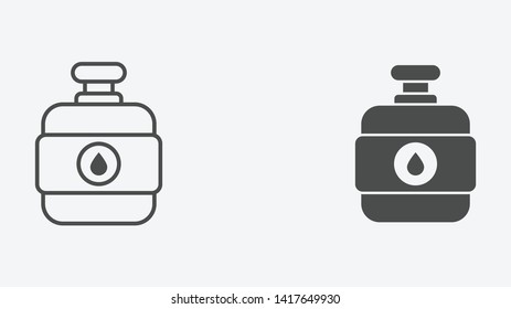 Water bottle vector icon sign symbol