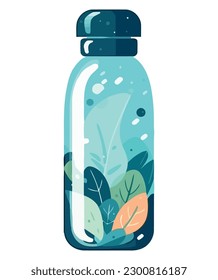 Water bottle vector illustration over white