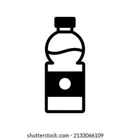 Icono de línea del vector del botella de agua. Icono de línea vector simple