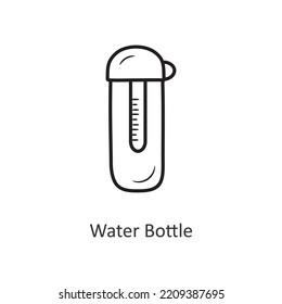 Water Bottle Vector outline Icon Design illustration. Travel Symbol on White background EPS 10 File