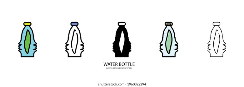 Water Bottle vector type icon