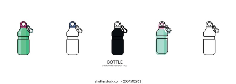 water bottle vector type icon