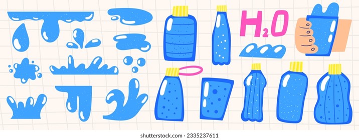 Water bottles  drops
