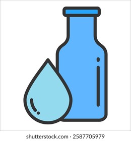 Water Bottles Icon Element For Design