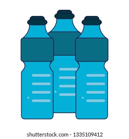 Water bottles isolated
