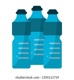 Water bottles isolated