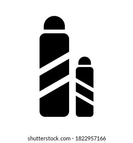 Botellas de agua para silueta vectorial de escalada de montaña