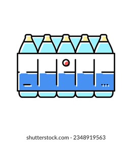 water bottles pack color icon vector. water bottles pack sign. isolated symbol illustration