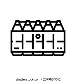water bottles pack line icon vector. water bottles pack sign. isolated contour symbol black illustration