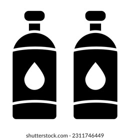 Water Bottles Vector Glyph Icon For Personal And Commercial Use.
