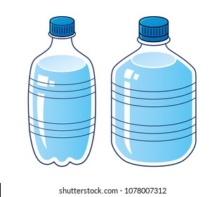 Water bottles vector isolated