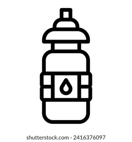 Water Bottles Vector Line Icon Design