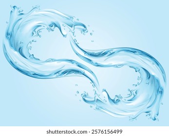 Water Bouncing and Dripping Effect Vector Illustration Art