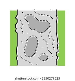 water bound macadam color icon vector. water bound macadam sign. isolated symbol illustration