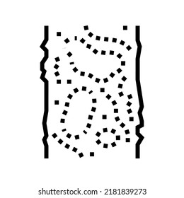 water bound macadam line icon vector. water bound macadam sign. isolated contour symbol black illustration