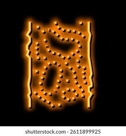 water bound macadam neon light sign vector. water bound macadam illustration
