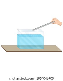 Water Bowl Experiment Chemistry Rod