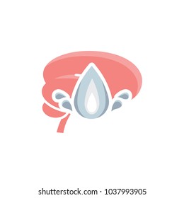 Water Brain Logo Icon Design