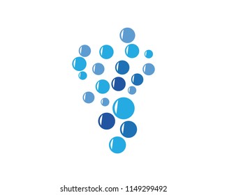 Water bubble icon for background template