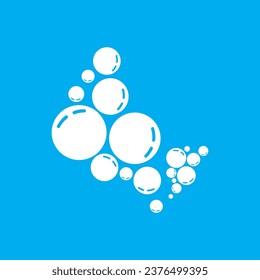 Water bubble icon design template isolated vector image