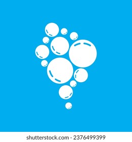 Water bubble icon design template isolated vector image