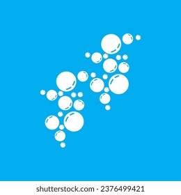 Plantilla de diseño de icono de burbuja de agua imagen vectorial aislada