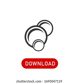 Water bubble icon on white. Vector element for design