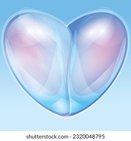 Water bubble on an isolated background.