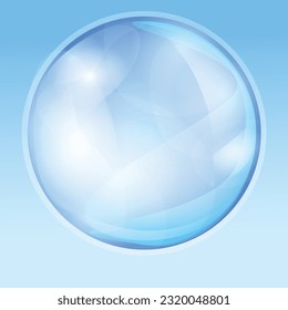 Water bubble on an isolated background.