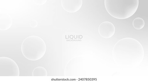 Water Bubble Pattern On White Background. Liquid. Vector Illustration