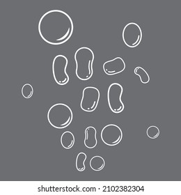 Water bubble vector background  template