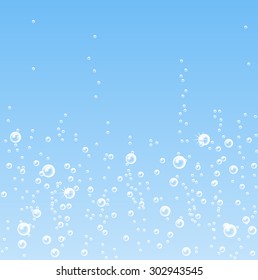 Water bubbles background, vector