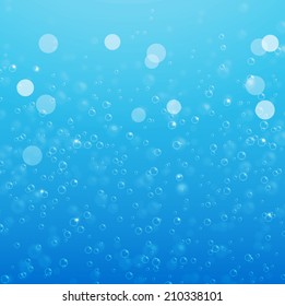 Water bubbles background, vector illustration