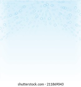 Water bubbles background, vector illustration 