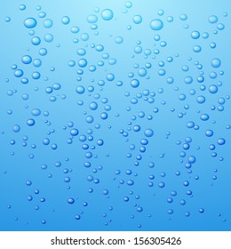 Water bubbles background. Vectror illustration.