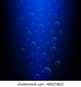 Water Bubbles In Deep Ocean