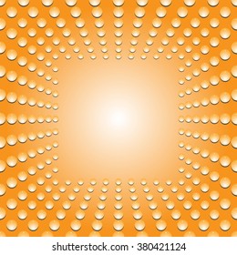 Water bubbles. Water drops on glass. Yellow Light Abstract  Seamless  background geometrical ornament pattern with water drops. For greeting card, presentation, card, flyer.  Vector illustration.