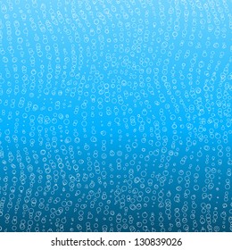 Water bubbles in liquid.