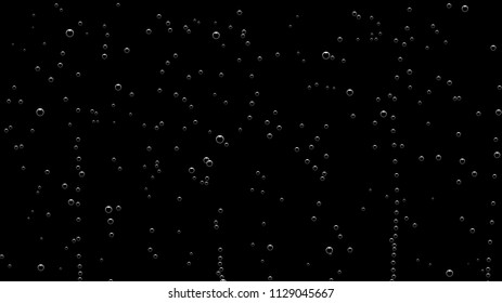 water bubbles on black background