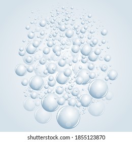 Water bubbles rising to the top. Vector illustration.