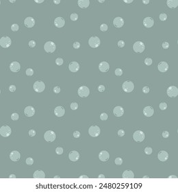 Water bubbles seamless pattern. Underwater life endless background. Vector hand drawn flat illustration.