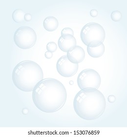 Water bubbles vector background.