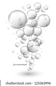 water bubbles Vector illustration.