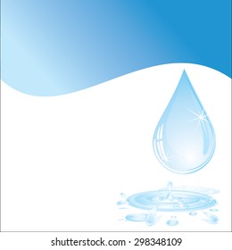 Water with bubbles, vector illustration