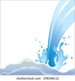 Water with bubbles, vector illustration