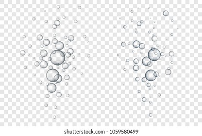 Water bubbles Vector illustration. Abstract Bubbles. Transparent background with bubbles.