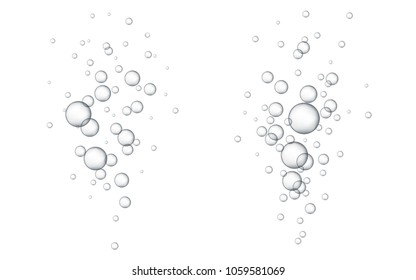 Water bubbles Vector illustration. Abstract Bubbles. White background with bubbles.