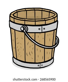 water bucket / cartoon vector and illustration, hand drawn style, isolated on white background.