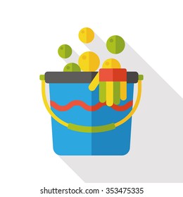water bucket flat icon