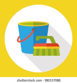 water bucket flat icon